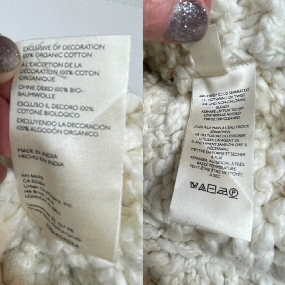 FINAL PRICE RARE FP x WeTheFree Care Sari Not Sari Organic Knit Sweater xs/s - Picture 12 of 16